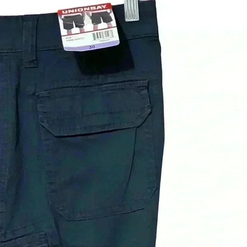 UNIONBAY Men's 30 Navy Cargo Shorts Stretch Utility Outdoorsy Gorpcore NWT - Picture 5 of 11